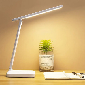 2024 Folding table lamp eye protection touch dimmable LED lamp student dormitory bedroom reading USB rechargeable table lamp