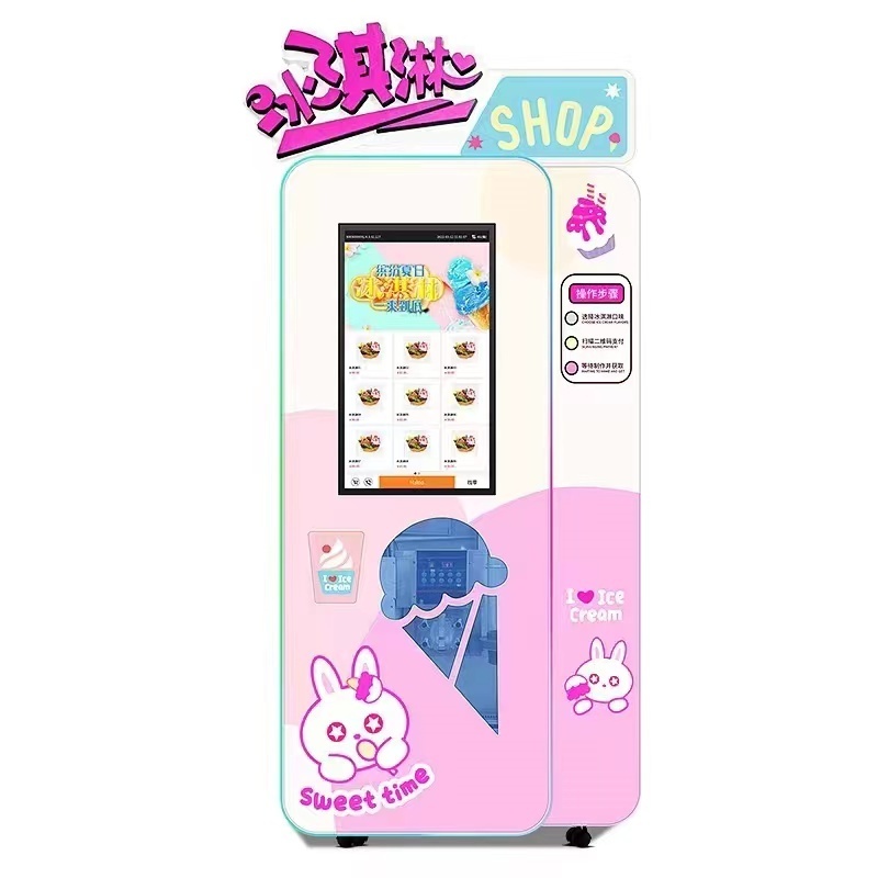 Unmanned 24 Hours Self Service Coin Operated Ice Cream Vending Machine