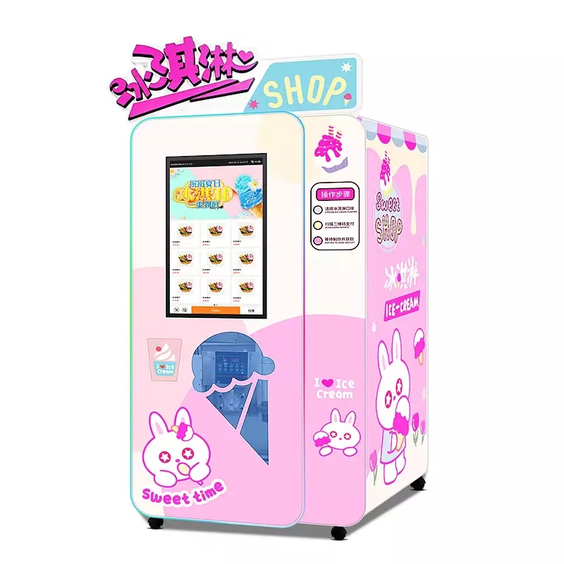 Unmanned 24 Hours Self Service Coin Operated Ice Cream Vending Machine