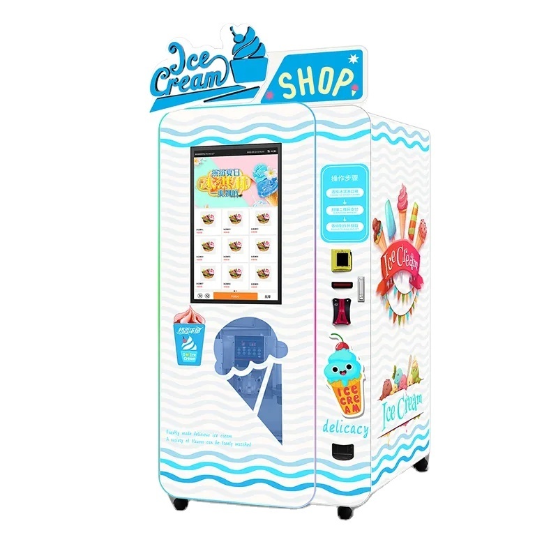 Unmanned 24 Hours Self Service Coin Operated Ice Cream Vending Machine