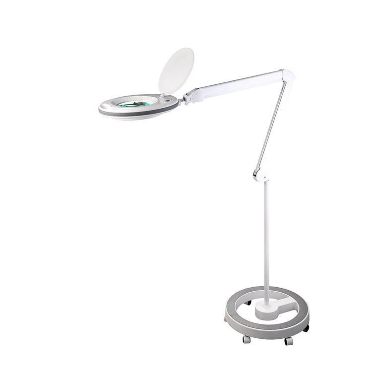 Best Selling Magnifying Glass Lamp Beauty Nail Salon Desk Eyelash Extension Lash Lamp With Dual Color Brightness Adjustment