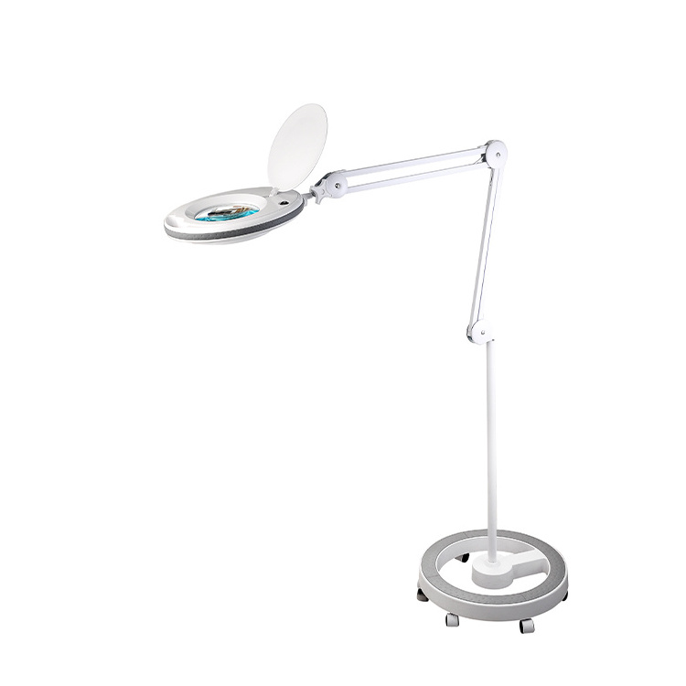 Best Selling Magnifying Glass Lamp Beauty Nail Salon Desk Eyelash Extension Lash Lamp With Dual Color Brightness Adjustment