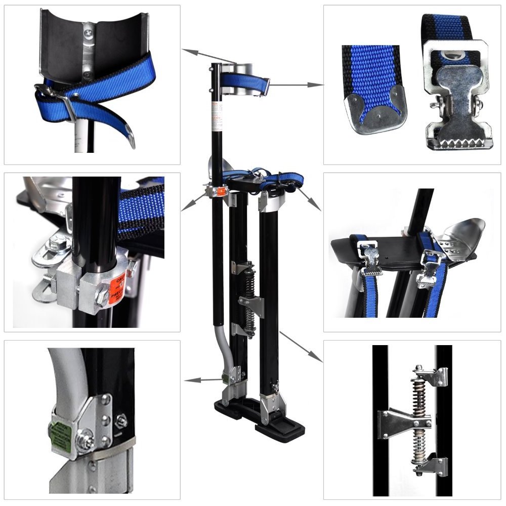 Adjustable Aluminium Drywall Stilts Home Improvement Projects Easy Use Manual Power Tools OEM ODM Essential Construction