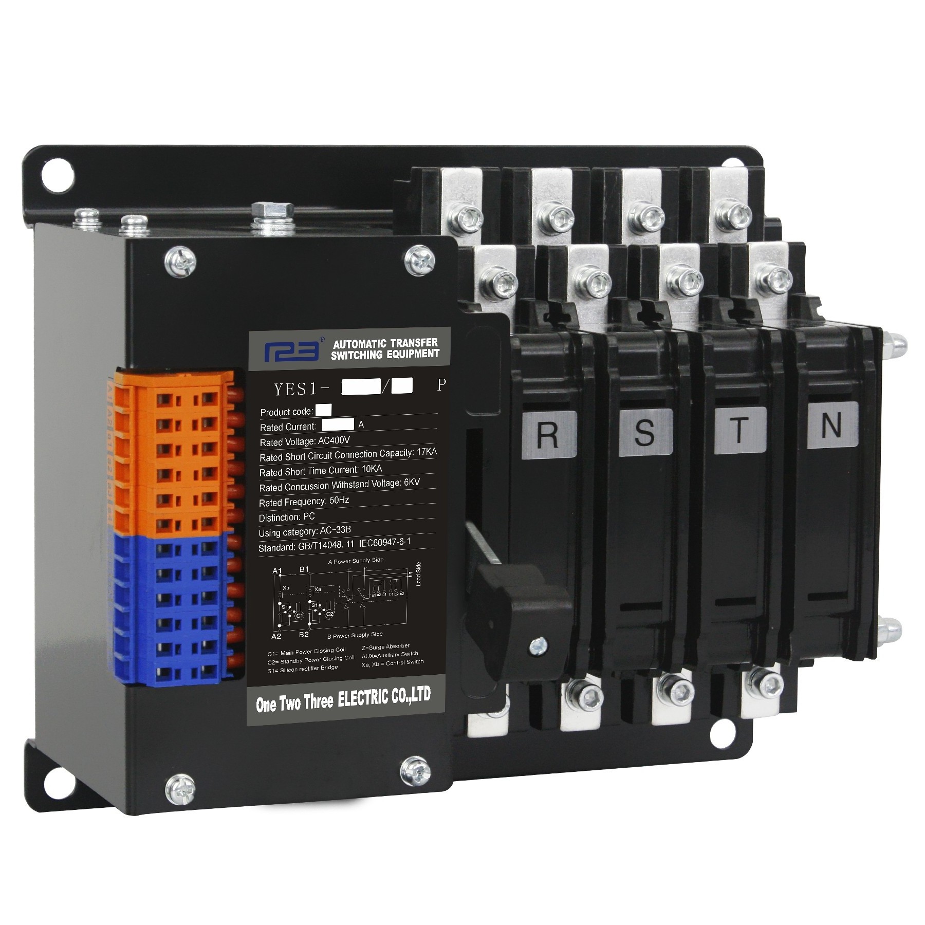 Automatic Transfer Switch Suppliers with Load Break Switch Automatic Transfer Switch Panel Blue Copper Position Power Transfer