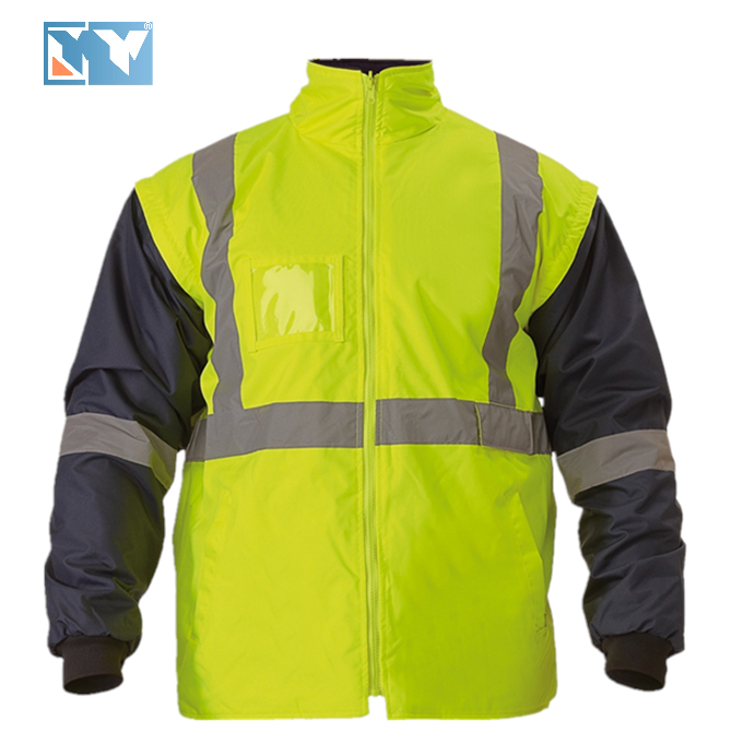 3m day/night reflective hi vis 5 in 1 reversible working jacket vest for construction workwear