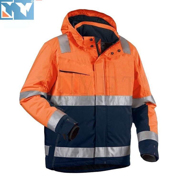 Factory customized Cvc flame retardant safety suit winter construction Frc work jacket