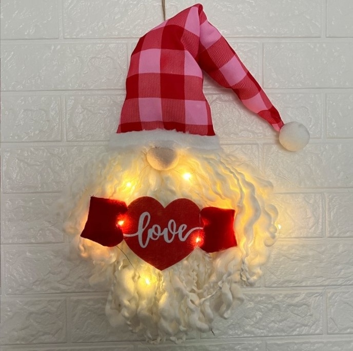 Led San Valentine's Day Elf Dwarf Doll Hanging Ornament Happy Valentines Day Gift For Home Decorative