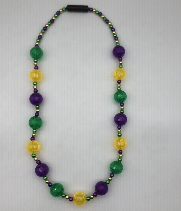 Mardi Gras Flashing Party Favor Carnival LED Light Up Mardi Gras Bead Necklace