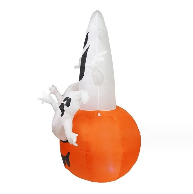 LED Lights Blow Up Halloween Decorations Outdoor Inflatables Pumpkin Ghost for Holiday Yard Decor