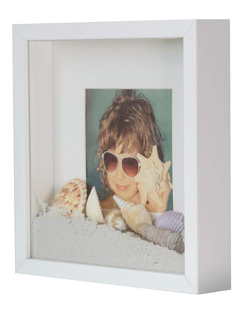 Wholesale 11x11 3D Wall Mounted White Square baby keepsake shadow box frame