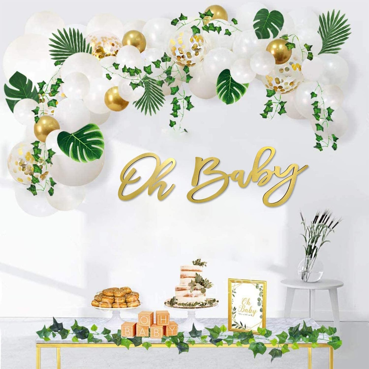 Wholesale Wooden Baby Shower Sign with Gold Painted Baby Shower Party Banner for Baby Shower