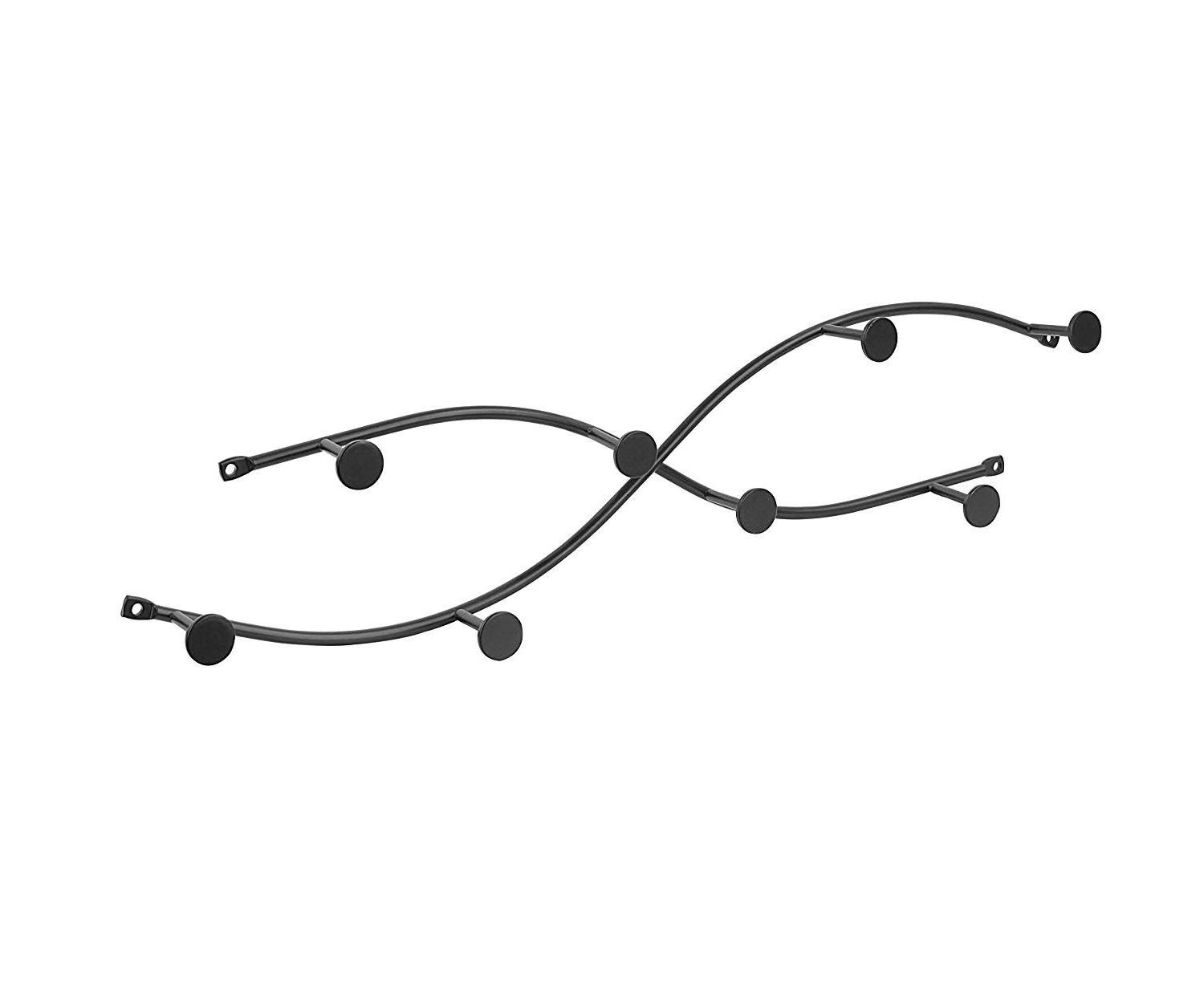 Sweep Rack Metal Sweep Wall Mount Hanging Closet 8 Hook Coat Jacket Hanger Rack ...