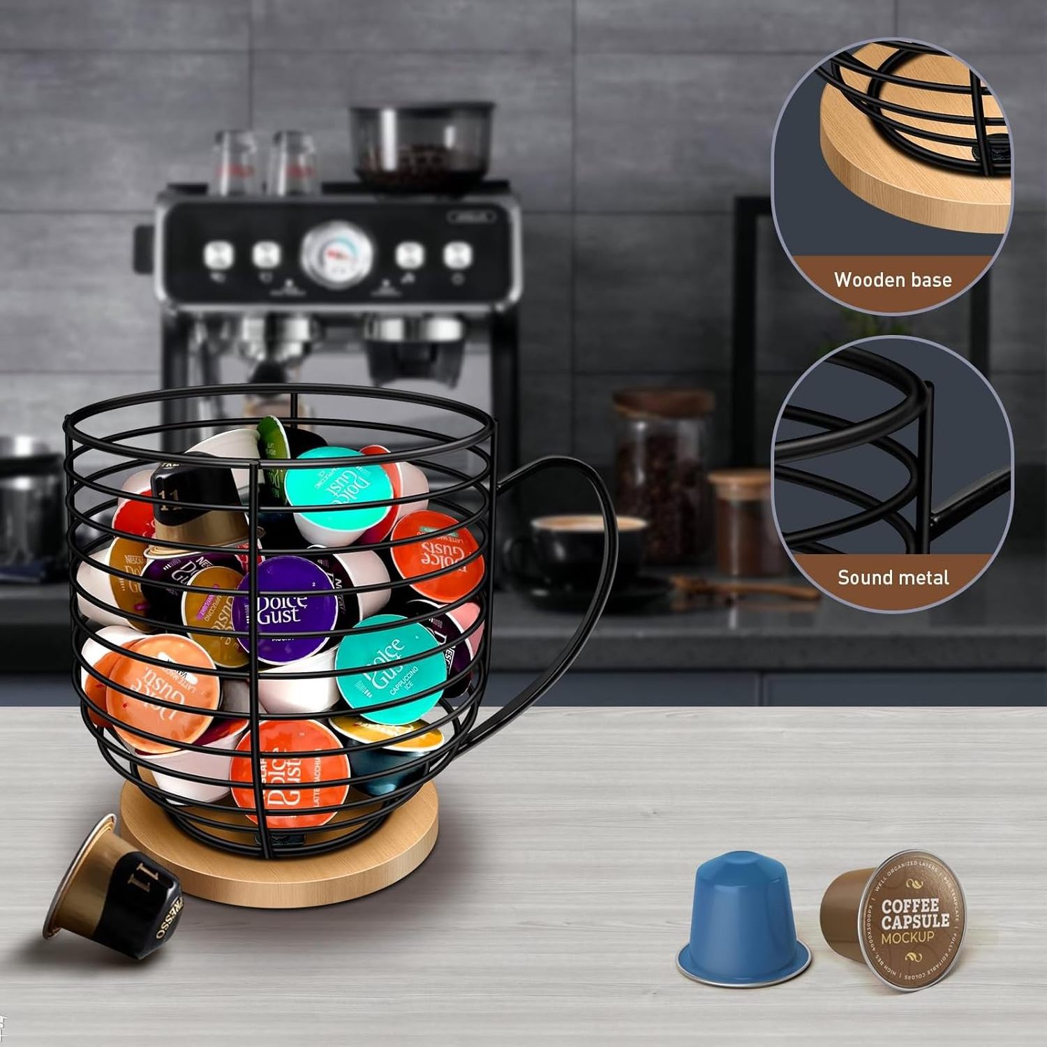 Coffee Pods Storage Organizer K Cup Holders Coffee Pod Holders for Counter