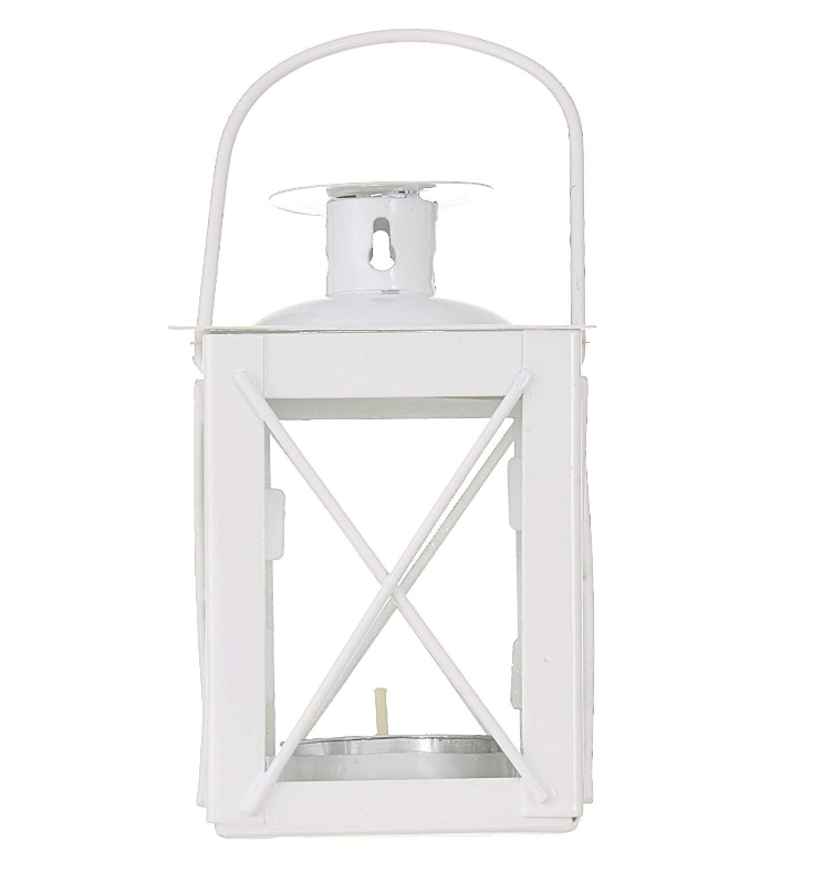 Custom sizes white decorative metal lantern mini candle lanterns