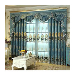 Wholesale Custom Embroidered Sheer Curtains European Style Luxury Curtains for the Living Room Blackout