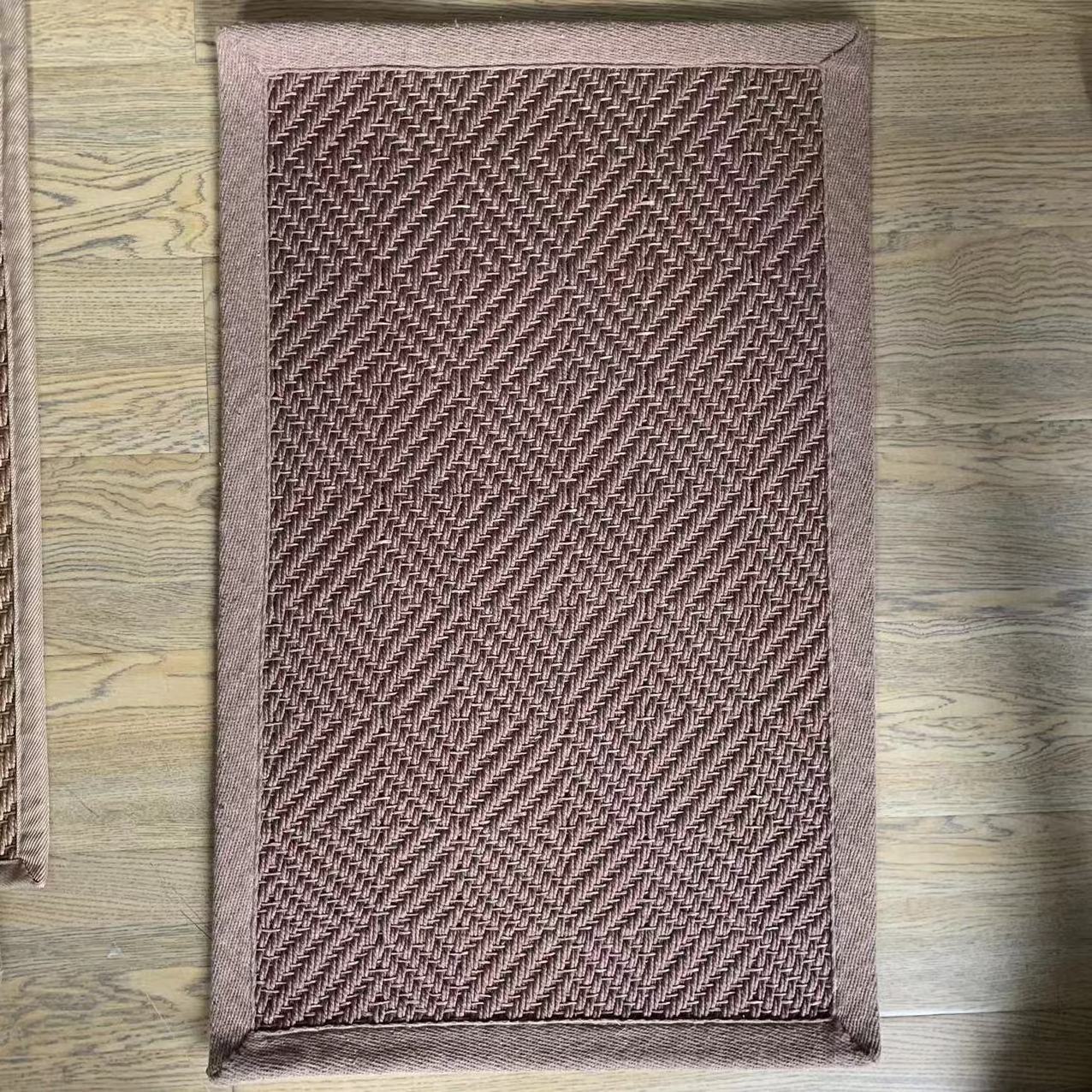 Best Price Machine Woven Rubber Backed Twill Linen Kitchen Floor Mats Non Slip Washable Rug Simple Carpet