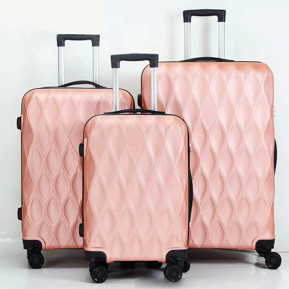 luggage sets suitcase on wheel spinner rolling luggage ABS+PC Customs lock travel suitcase set Carry on Luggage with Wheels