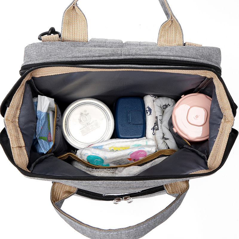 Baby Nappy Changing diaper Bag Changing Station multifunctional baby Folding Crib bag with Shade Cloth