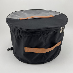 Wholesale custom Portable Bag box Round Hat Storage Organizer