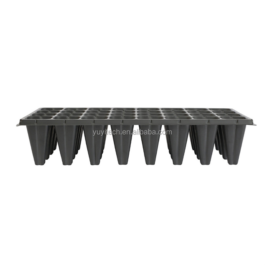 32 Cells Reusable Large and Deep Holes Black PS Plastic Nursery Forest Tree Seedling Tray Wholesale