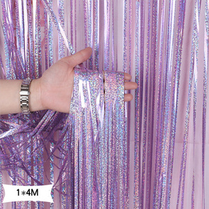 4M 2023 Hot Selling Tinsel String Foil Fringe Curtain For Party And Festival Backdrop Decorations And Decoration