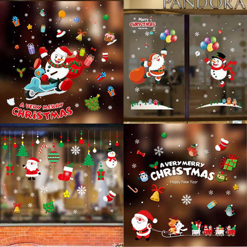 Festival Banners Flags Hanging Bunting Christmas Tree Pendants Flag Snowman Indoor Wall Window Christmas Hanging Decoration