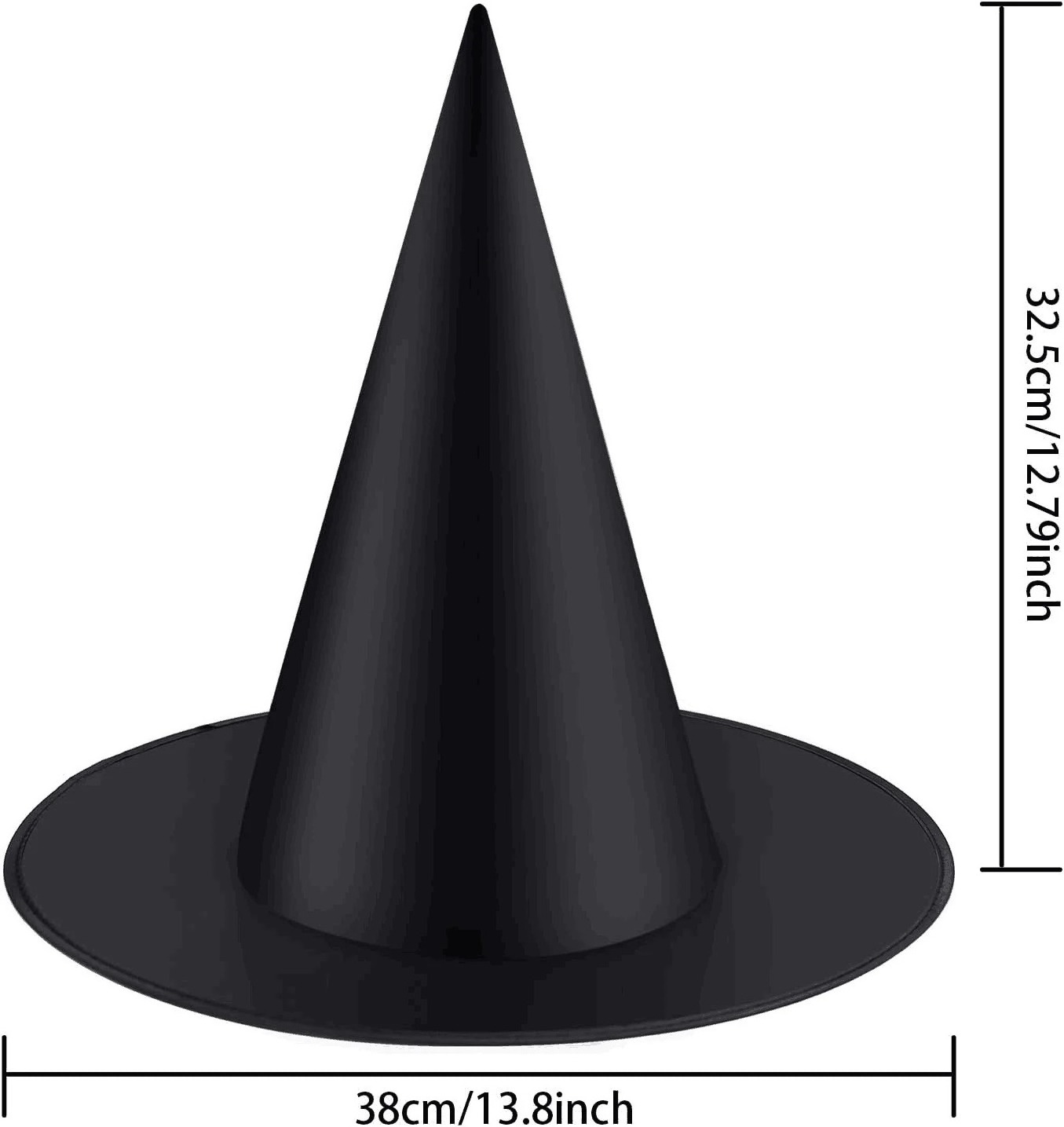 Halloween Black Witch Hats 3D Bats Sticker Wall Decor Hanging Rope Hat Decoration Cosplay Costume Accessory  Halloween Fancy Cap