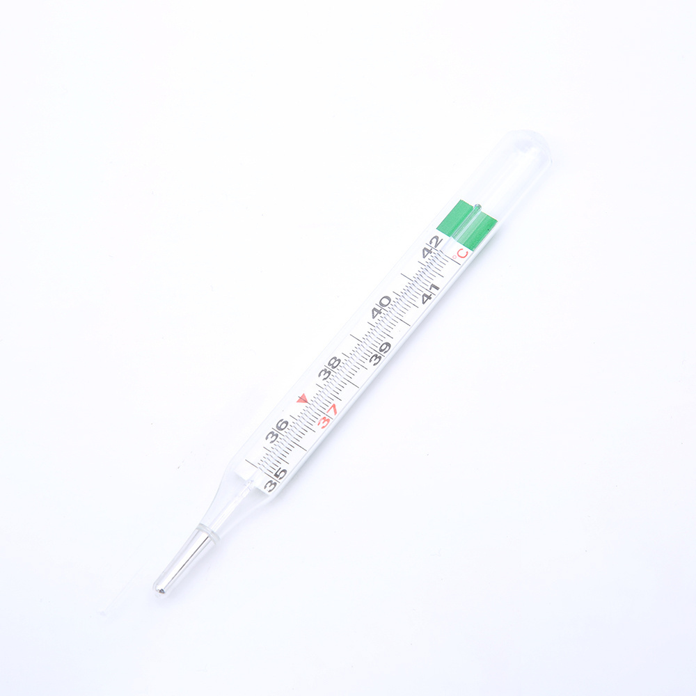 High accuracy glass clinical mercury free gallium thermometer used for home hospita