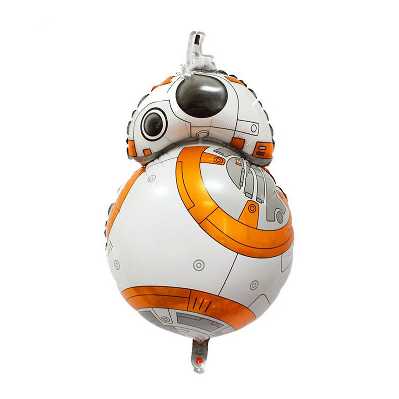 Cross-border Hot Sale Star R2D2 BB8 wars Robot Movie Birthday Child Toy Aluminum Film foil Balloons mechanic