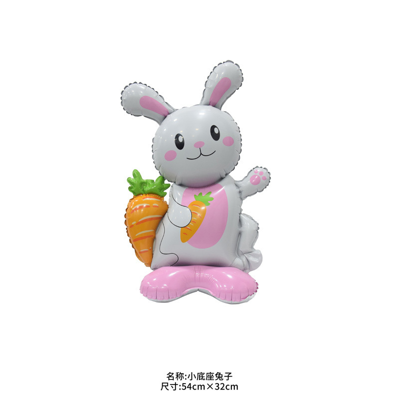 New cartoon rabbit seal lobster snail panda dinosaur base standing animal balloons ocean jungle theme party decoration kids toys