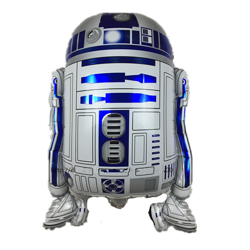 Cross-border Hot Sale Star R2D2 BB8 wars Robot Movie Birthday Child Toy Aluminum Film foil Balloons mechanic