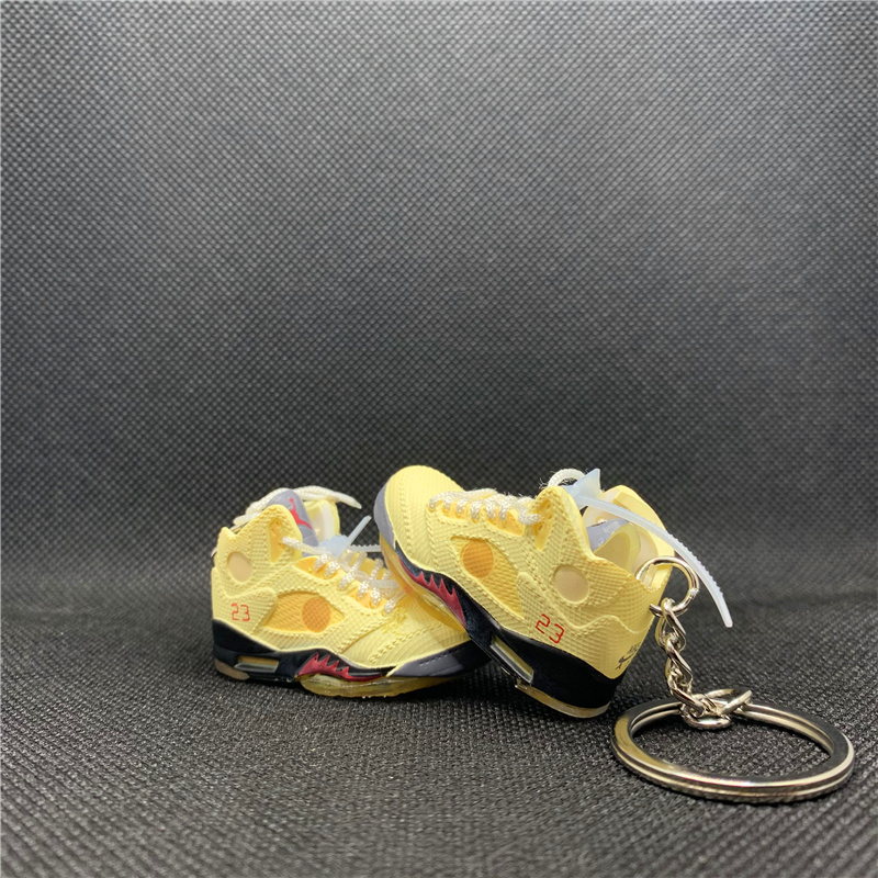 Wholesale 3D Plastic aj Yzy 350 v2 dunk Shoes Sneaker Keychain With Mini box