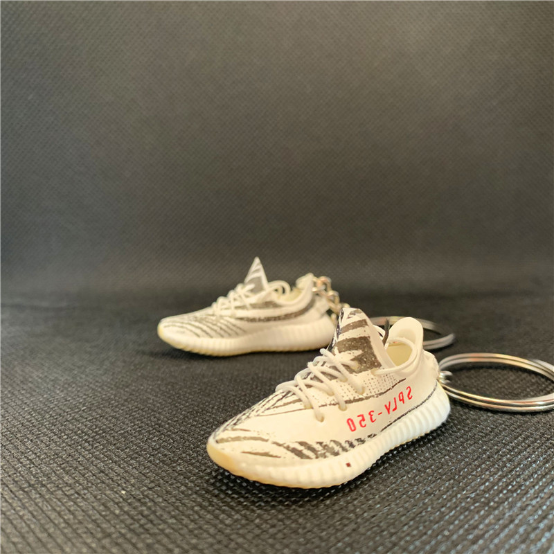 Wholesale 3D Plastic aj Yzy 350 v2 dunk Shoes Sneaker Keychain With Mini box