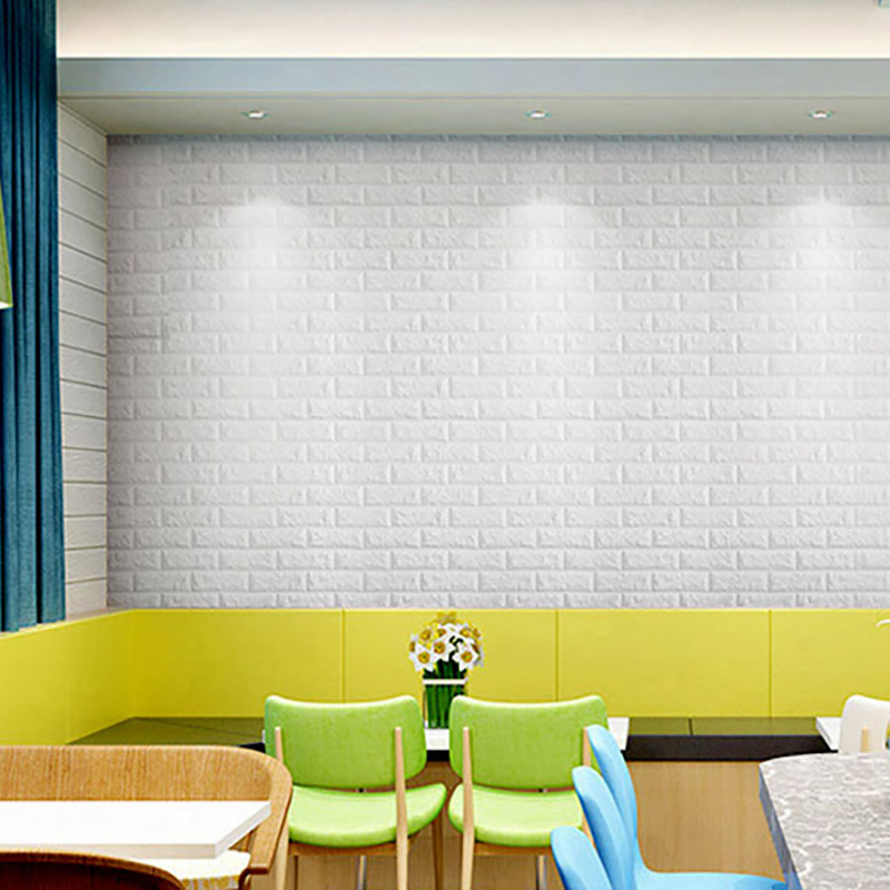 Roll Type Brick Pattern Wall Panel Waterproof And Moisture-proof 3D Three-dimensional Self-adhesive Wall Sticker