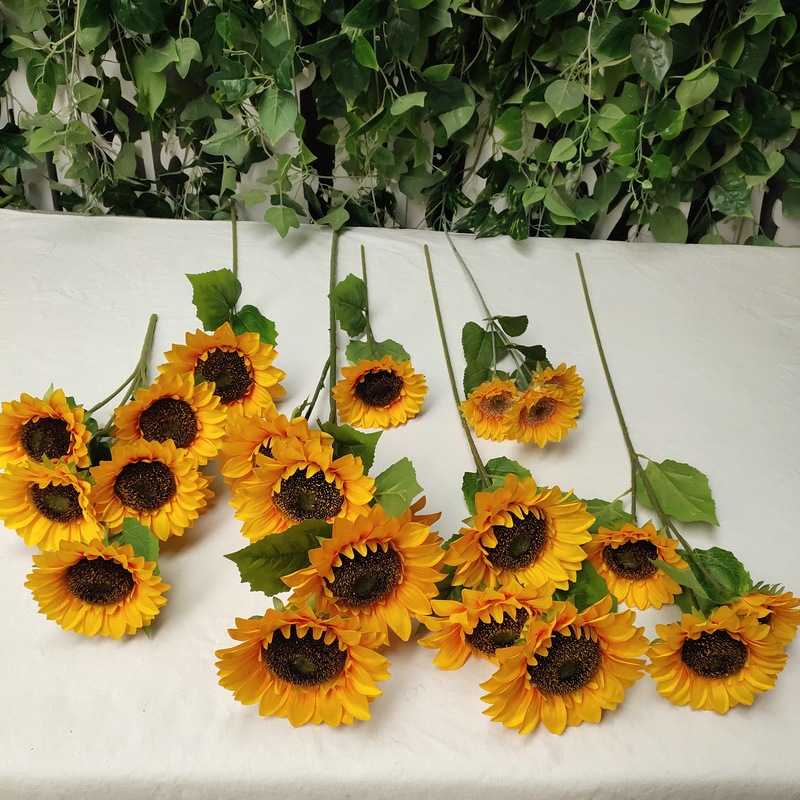 home decor Simulation dried flower pampas sunflower home wedding scene layout sunflower store window decoration 1 piece