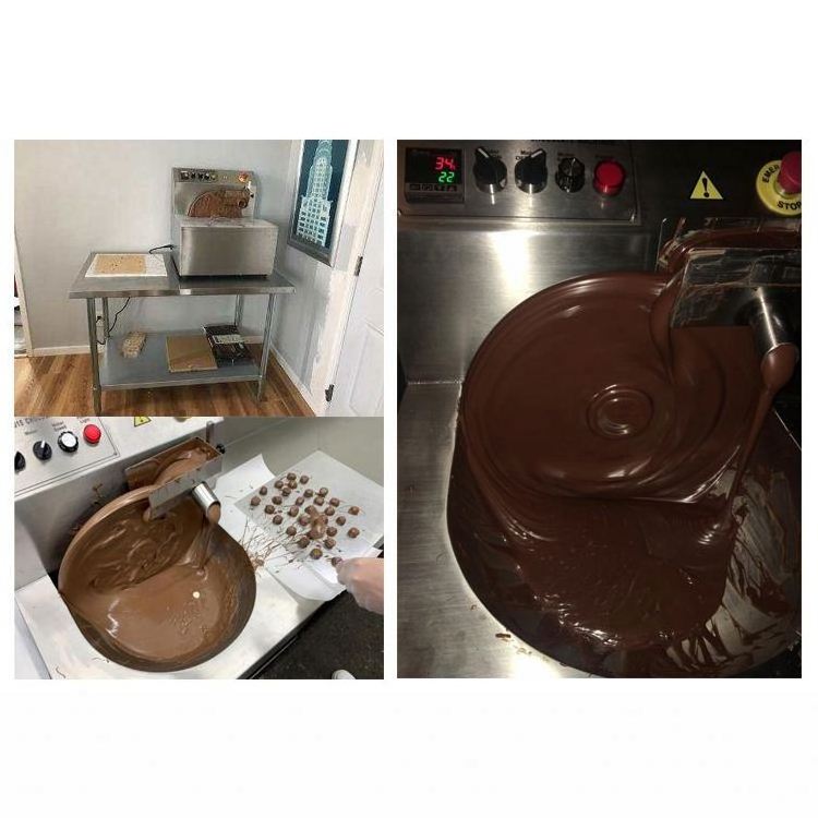 One Shot Depositor Chocolate Chips Machine  Mini Servo Driven Chocolate Moulding Line