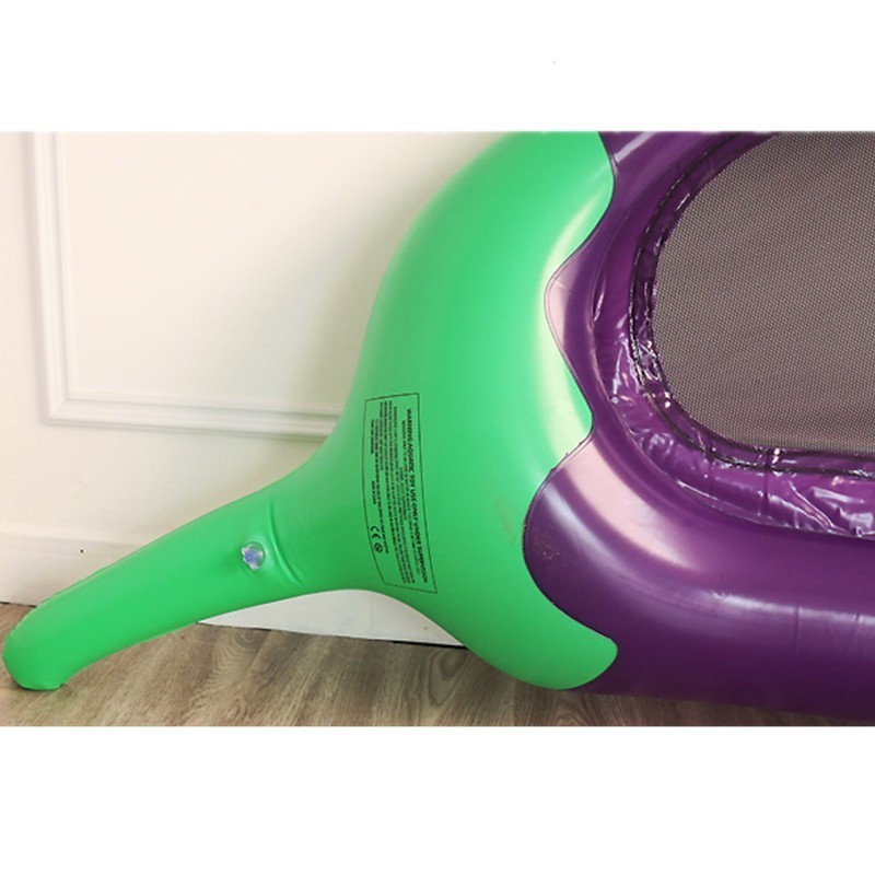 Oversized Swimming Eggplant Recliner with Net Eggplant Floating Row Water New PVC Folding Floating Bed Cross-border Hot Sale New