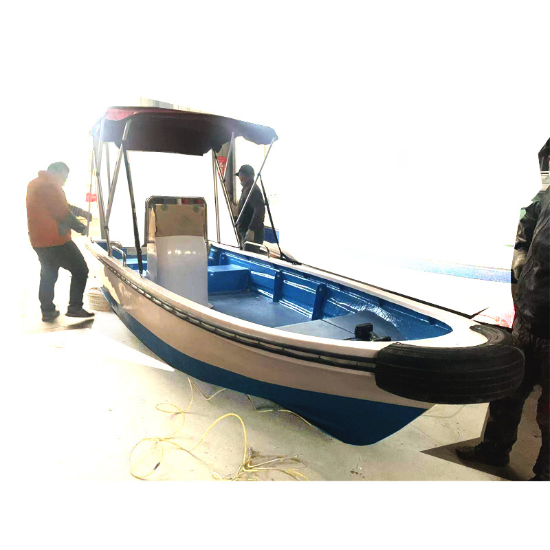 Sea fishing boat for Traveling White luxury Boat water tank live awning seats console engine yamaha fuel best selling 5.8m