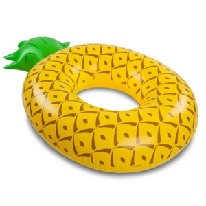 2023 New Style Water Floating Bed Yellow Pineapple Swimming Ring  Pool Inflatable Lounge Float Pineapple For Adult and kids