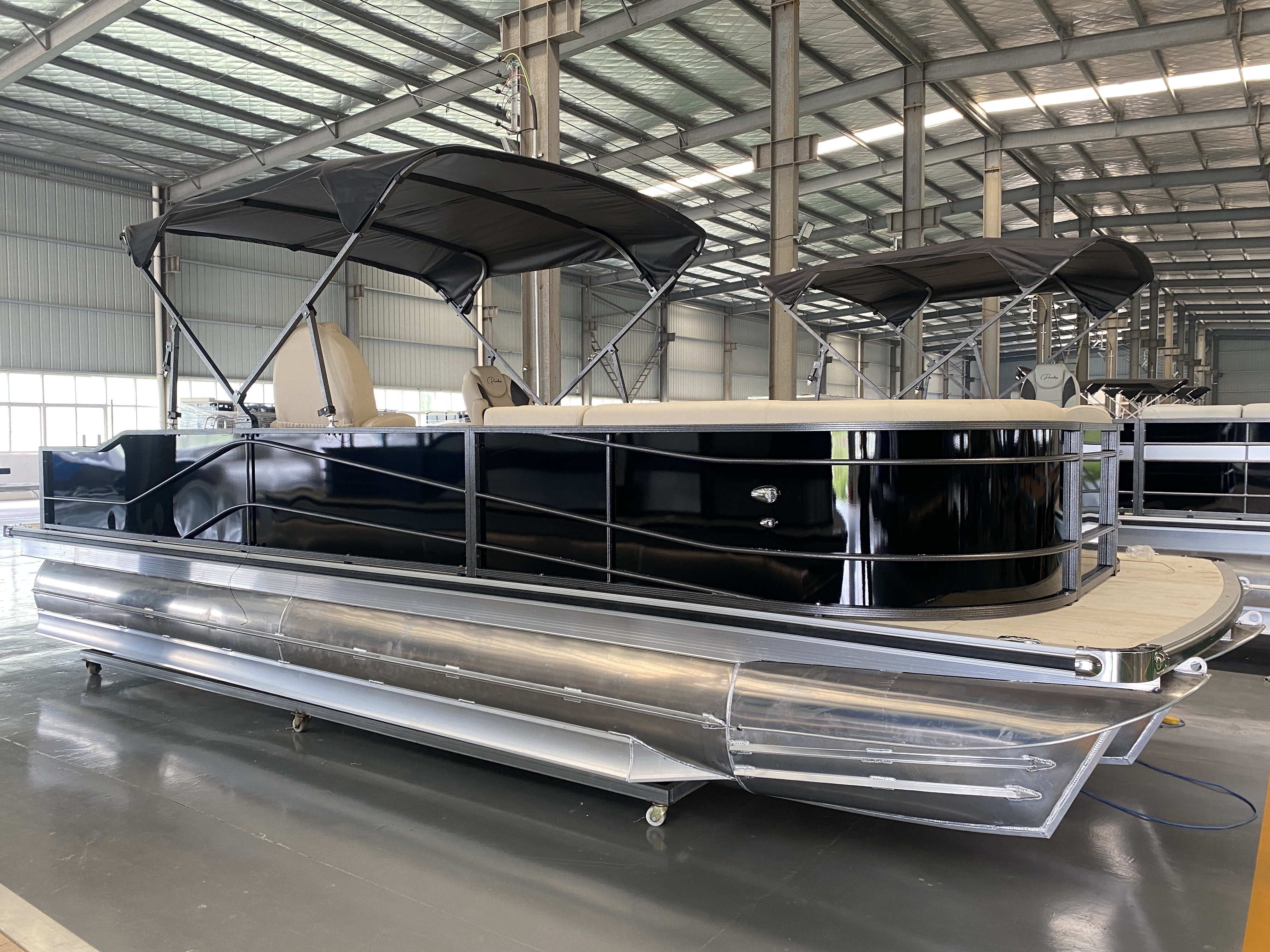 Allsea new design 23ft 7m pontoon boat river recreational family party luxury outboard Aluminum pontoon boat for sale