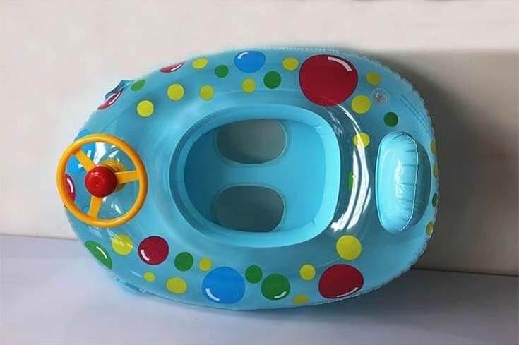 inflatable baby swimming pool floating boat with steering wheel