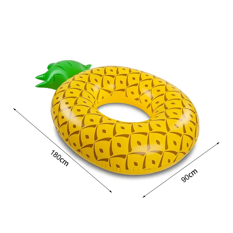 2023 New Style Water Floating Bed Yellow Pineapple Swimming Ring  Pool Inflatable Lounge Float Pineapple For Adult and kids