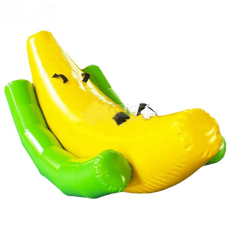 Hot Sale  Inflatable flying fish Banana Boat Inflatable Pirate Boat Seesaw Air Bouncer for Adult and Children Outdoor Game