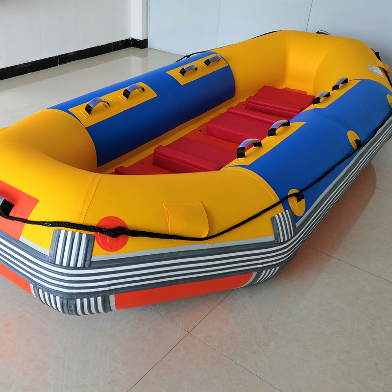 Heavy duty double floor river boat white water rafting 8 persons inflatable raft drifting boat