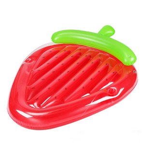 Outdoor water inflatable floating row water floating bed strawberry floating row adult PVC thickened swimming pool toy