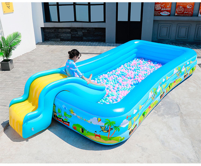 Home Family Indoor And Outdoor Adult Kids Inflatable Swimming Pool With Slide Full Sized Inflatable Lounge Pool