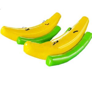 Hot Sale  Inflatable flying fish Banana Boat Inflatable Pirate Boat Seesaw Air Bouncer for Adult and Children Outdoor Game