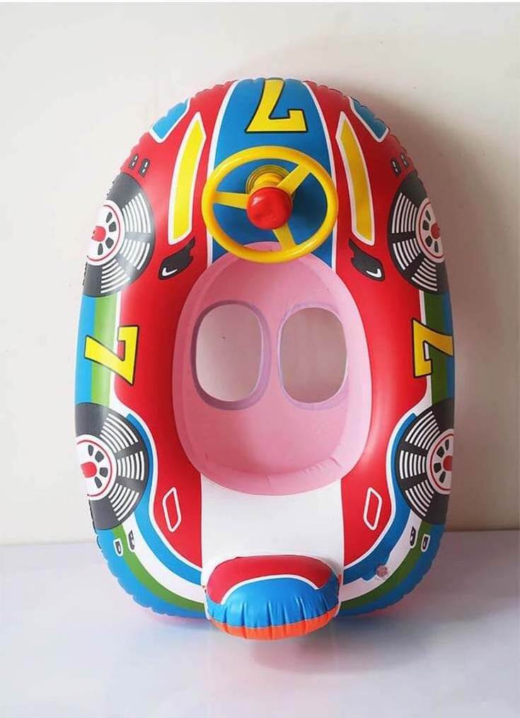 inflatable baby swimming pool floating boat with steering wheel