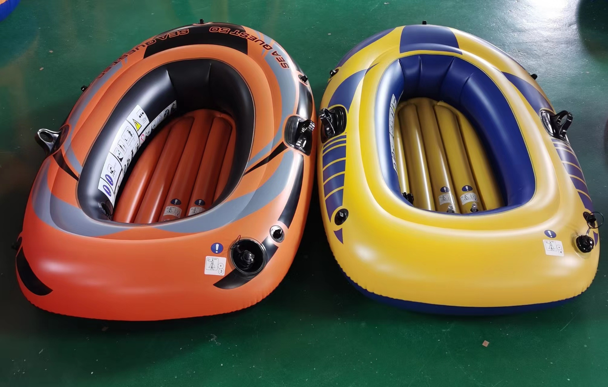 Best selling funny design two seat inflatable folding plastic wave fishing boat for sale PVC inflatable fishing boat for adults