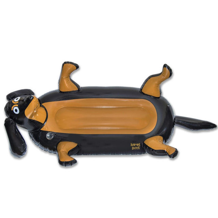 Summer Water Fun Dachshund Inflatable Wiener Dog Pool Float Water Hammock Pool Outdoor Toys Lounge Chair